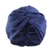 bonnet turban soyeux croisé sur le front pour femmes, bonnet en satin double couche, chapeau de nuit, couverture de cheveux pour dames, bonnet de sommeil