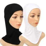 Turban à couverture complète pour femme musulmane, bonnet élastique, hijab en jersey de coton, sous-écharpe unie, bandeau de sauna intérieur à la mode