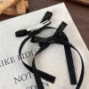 pinces à cheveux à nœud brillant, longue épingle à cheveux en ruban, pince à bec de canard pour filles, barrettes douces, bandeau pour femmes, accessoires de cheveux de tempérament à la mode