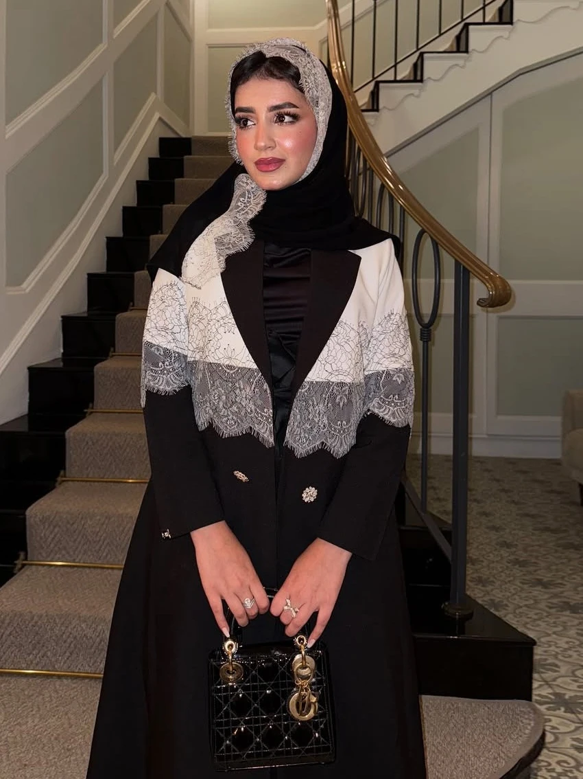eid femmes abaya écharpe dentelle dubaï femmes robe ouverte abaya musulman islam fête arabe longue robe maroc caftan jalabiya ramadan 2025