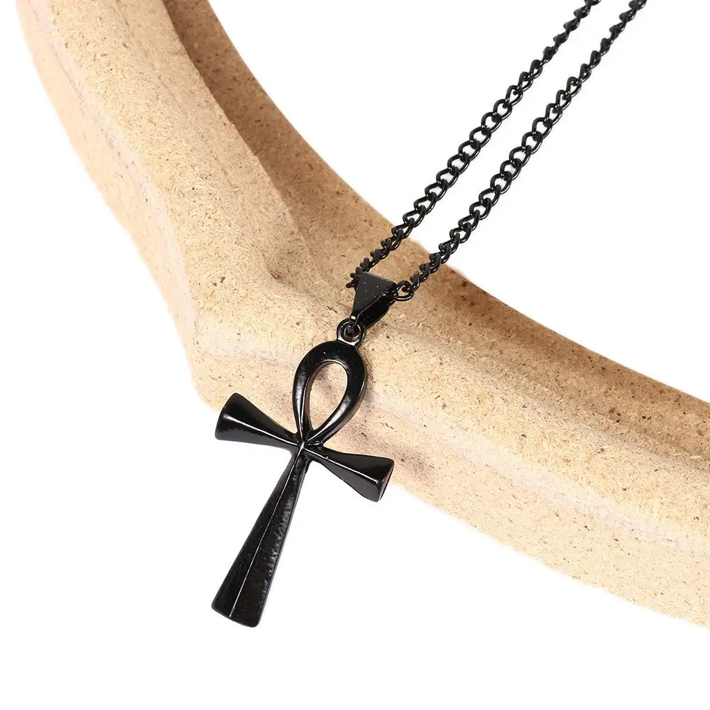 religieux ankh classique christs or noir argent couleur accessoires crucifix jésus bijoux pendentifs croix collier chaîne tour de cou