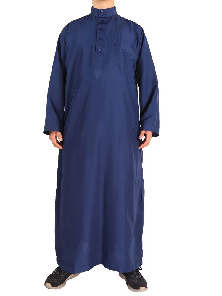 robe longue brodée pour homme musulman, vêtement islamique, eid, jubba thobe, ramadan, kaftan, kimono, arabie saoudite, abaya, dubaï, turquie