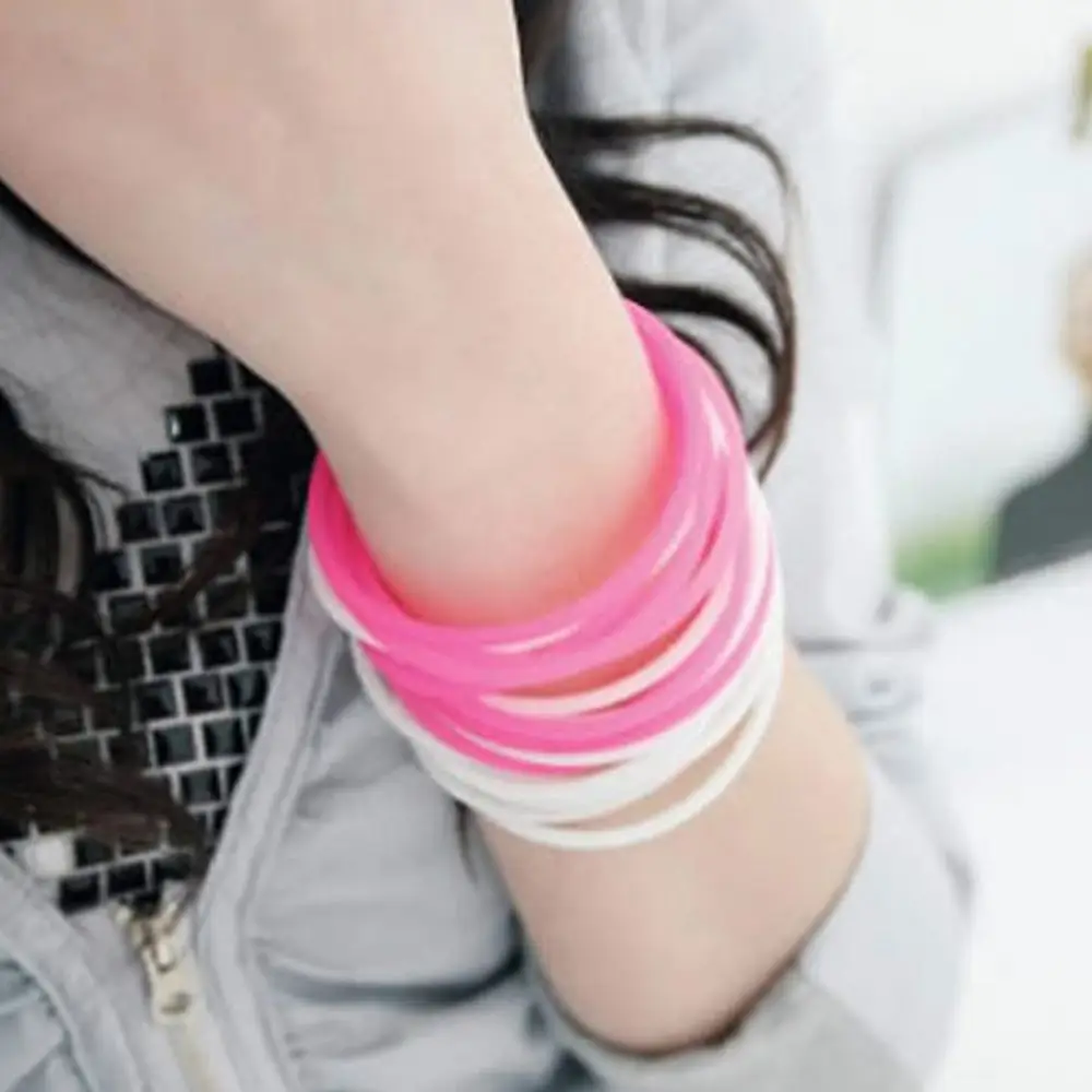 Bracelet de cordes de cheveux pour femmes et hommes, bracelets en silicone, bracelet fin multicolore, cadeau de bijoux