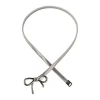 ceinture à nœud élastique avec boucle à nœud papillon, fine, argent et or, décor de jean y2k, chaîne de taille en métal pour femmes/filles