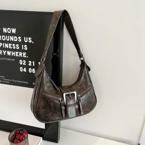 Sacs à bandoulière en cuir PU pour femmes, Design de ceinture rétro, petit sac à bandoulière Vintage sous les bras, sacs à main à la mode, Y2K, 2024