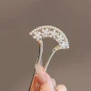 Épingles à cheveux rétro en perles, 1 pièce, mode exquise, élégante, vintage, épingle en u, accessoire pour cheveux avec colonne, vente en gros, bijoux pour cheveux