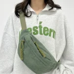 Femmes taille Pack grande capacité velours côtelé Fanny Pack Style de rue sac de poitrine mode épaule sacs à bandoulière décontracté taille ceinture sac