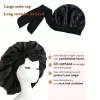 bonnet pour cheveux en soie satinée | bande de cravate réglable | bonnet de sommeil pour femmes et hommes | casque de protection unisexe