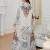 femmes robe abaya broderie impression dubaï fête longues robes eid musulman jalabiya ramadan marocain caftan robes largos arabe