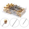 Épingles à tête sphérique de couleur en acier inoxydable, 100 pièces, épingles à coudre à grande tête en perles pour vêtements, fournitures de positionnement, outils de fournitures de couture