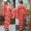 robe kimono japonaise, costume de cosplay pour femmes, kimono bleu vintage, style asiatique, yukata sexy avec robes geisha imprimées obi