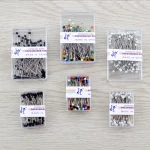 Nouveau Portable 100 pièces/ensemble bricolage rond perle tête broches couleurs mélangées droite Quilting aiguilles bricolage couture artisanat broches avec boîte