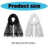 polyvalent rétro dentelle glands écharpe longue rose broderie femme wrap châles couleur unie foulard voiles pour les femmes