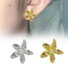 boucles d'oreilles à fleurs élégantes pour femmes à mode
