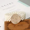 ceintures de taille en perles pour femmes, mode de luxe élégante, chaîne de perles élastique, ceinture décorative pour filles, robe, sangle en cristal