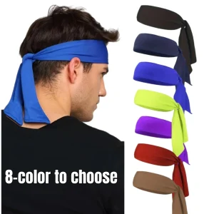 Bandeau de sport respirant à séchage rapide pour hommes et femmes, attache de cheveux absorbant la sueur de Style Pirate avec sangle réglable pour la course de Tennis