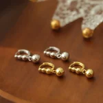 Boucles d&rsquo;oreilles en argent sterling 925 pour femmes, design simple, niche, nouveau style tendance, boucles d&rsquo;oreilles douces exquises, 2025