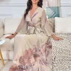 robe de soirée élégante pour femmes, col en v, ligne a, personnalisée, dubaï, kaftan, occasions spéciales, en stock, robe de bal décontractée