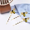Épingles à cheveux décoratives en forme d'abeille, 1/2/4/6 pièces, jolies pinces à cheveux incurvées en métal pour tous courts et longs