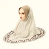 mode mousseline de soie instantanée hijab couverture complète tête femmes doux en mousseline de soie amira écharpe islam femme ramadan foulard imprimé turban