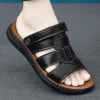 sandales pour hommes 2023 mode d'été décontracté chaussures de plage à la mode éclaté plage un mot sandales pantoufles confortables