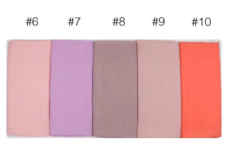 foulard hijab plissé en mousseline de soie pour femme musulmane, voile, georgette, froissé, islam
