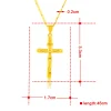 nouveau collier en or 24k pendentif croix collier plaqué or bijoux pour hommes et femmes cadeau