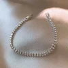 bracelets de luxe en cristal romain pour femmes, chaîne géométrique, tendance, gothique, strass complets, marquise, bijoux cadeau de mariage