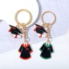 cérémonie de remise de diplôme robe académique casquette de baccalauréat porte clés pour femmes hommes porte clés accessoires étudiants cadeau