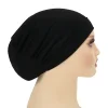 doux femmes stretch sous écharpe musulman intérieur hijab chapeau bonnets bonnet femme musulman turbante mujer perte de cheveux tête écharpe ninja casquette