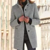 Cardigan manteau pour femmes, vêtements chauds, mode polyvalente, ample, rétro, boutons, col montant, manches longues, pardessus Y2k, automne 2023