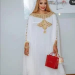 Abayas musulmans en mousseline de soie pour femmes, robe maxi bazin, motif imprimé caftan, manches chauve-souris, ceintures, robe pull, dashiki africain, dubaï