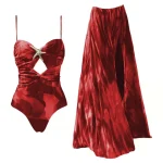 Deux pièces Bikini 2025 Sexy femmes une pièce maillot de bain maillots de bain femme jupe longue Bikini ensemble Biquini maillot de bain maillot de bain