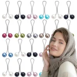 10/30 pièces foulard multicolore perle broches Clips U forme Hijab écharpe dame musulman écharpe châle Clips écharpe broches broche accessoires