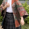 kimono traditionnel japonais confortable et respirant pour femme, vêtement imprimé de style traditionnel, cardigan d'Été