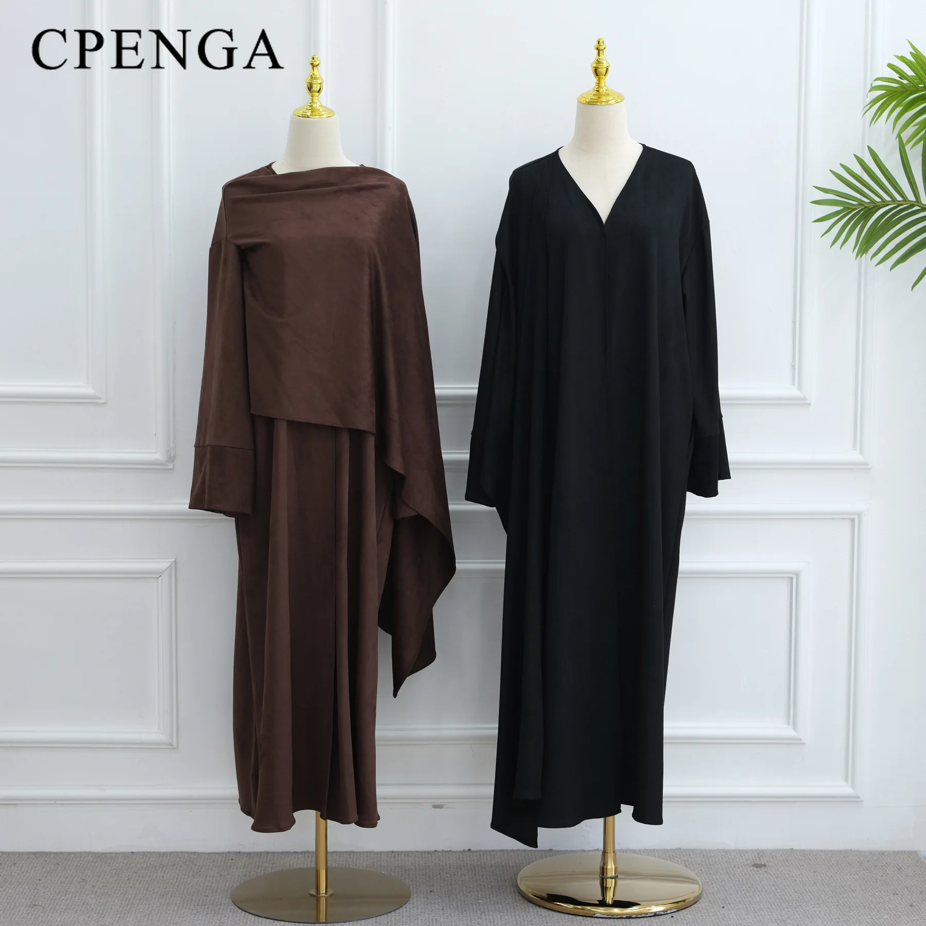 robe abaya modeste élégante de dubaï avec cape attachée eid pour femmes arabes, cardigan musulman, tenue de voyage islamique d'hiver, caftan turc