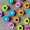h3ca 20 / 30pcs flower puss pins pour planche liège decorative thumb tacks drawing épingles