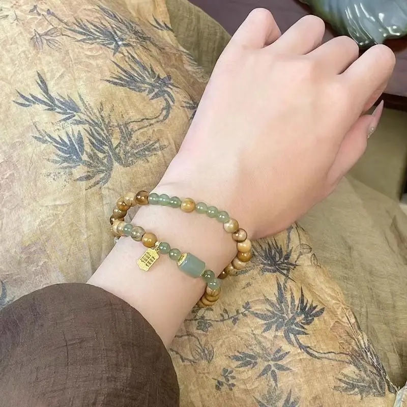 Bracelet de perles empilables Double couche, minimaliste, Original, élégant, luxe, bijoux faits à la main, cadeau pour femmes