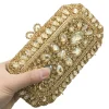 boutique de fgg élégant bling femmes or cristal pochette sacs de soirée fête de mariage strass boîte sacs à main minaudiere sac à main