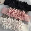 ceinture cintrée à la taille florale élégante – ceinture élastique extensible pour robes et styles