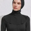Hijab de bain musulman d’été pour femmes, Turban instantané, conception de cou étendu, séchage rapide Hijab de bain musulman d’été pour femmes, Turban instantané, conception de cou étendu, séchage rapide