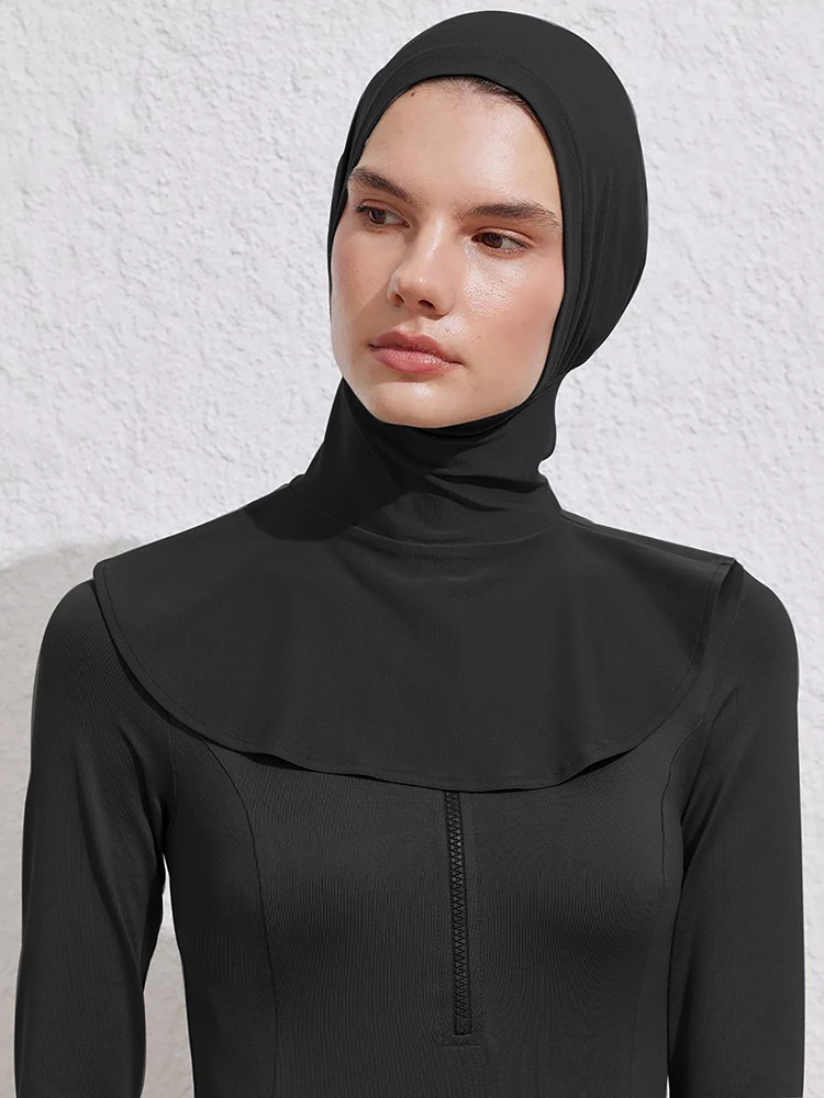 Hijab de bain musulman d’été pour femmes, Turban instantané, conception de cou étendu, séchage rapide Hijab de bain musulman d’été pour femmes, Turban instantané, conception de cou étendu, séchage rapide