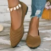 mocassins confortables respirants pour femmes, chaussures plates pointues, design à enfiler, document solide, décontracté, parker, taille 36 43