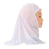 hijabs pour enfants de couleur unie, écharpe islamique pour filles musulmanes, châles doux et extensibles pour filles de 2 à 7 ans, turban 50cm