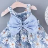 robe d'été pour filles de 0 à 3 ans, imprimé floral, petite robe de princesse douce pour tous les jours, avec nœud, nouvelle collection