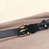 mode femmes ceinture daim en cuir véritable ceinture maigre boucle en or vin rouge ceintures pour jean pantalon décontracté