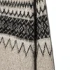 "sweat en tricot beige fair isle pour femmes, pull à motif géométrique rétro, pull coupe ample pour un look à la mode