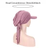 casquettes de baseball hijab pour femmes, couleur unie, sangle à la mode, foulard islamique prêt à porter, casquettes hijab, casquette bandanas