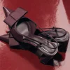 sandales à talons élégantes pour femmes, escarpins sexy à bout pointu avec nœud décoratif, escarpins à talons épais, chaussures de soirée de luxe pour dames, nouvelle collection