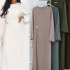 Femmes musulmanes arabe dubaï Abaya solide cordon longue Robe modeste Ramadan caftan Robe Femme musulmane Islam vêtements Kebaya Femmes musulmanes arabe dubaï Abaya solide cordon longue Robe modeste Ramadan caftan Robe Femme musulmane Islam vêtements Kebaya